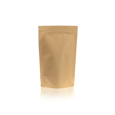 Lamizip Kraft Paper Stand Up Pouches with valve 7.09 inch x 11.42 inch Brown