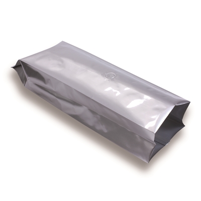 Sidefoldpose med ventil 90 mm x 305 mm Sølv