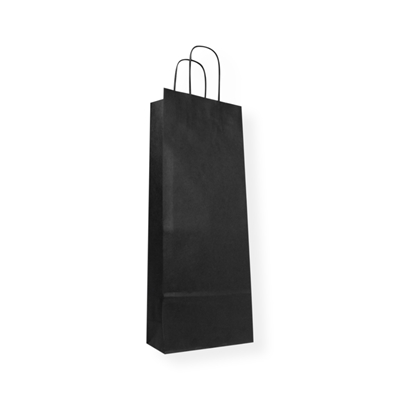 Paper Wine bag 150 mm x 400 mm Black