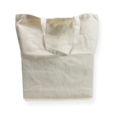 Cotton Carrier Bags 410 mm x 420 mm White