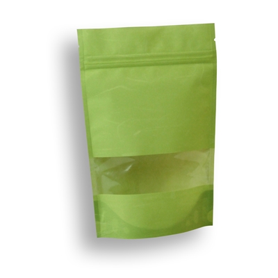 Lamizip Rice Paper Stand Up Pouches 5.91 inch x 8.86 inch Green