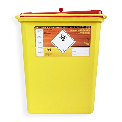 Daklapack-Safebox Needlecontainer Prime 11 ltr. 7.48 inch x 11.02 inch Yellow