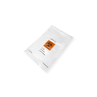Biohazard Specimen Ziplock Bag 6.30 inch x 8.27 inch Transparent