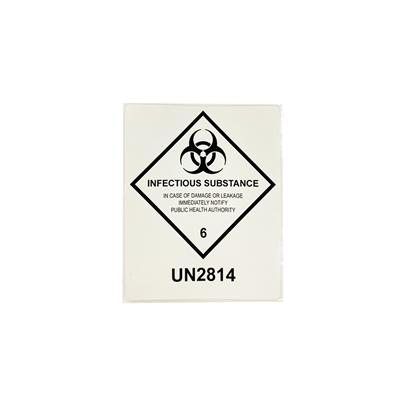 Label UN2814 3.15 inch x 3.78 inch White