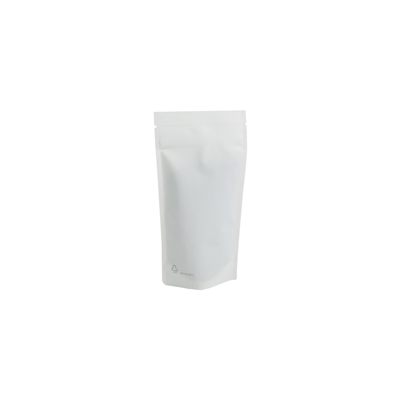 Stand up pouch monopolymer 100 mm x 195 mm White