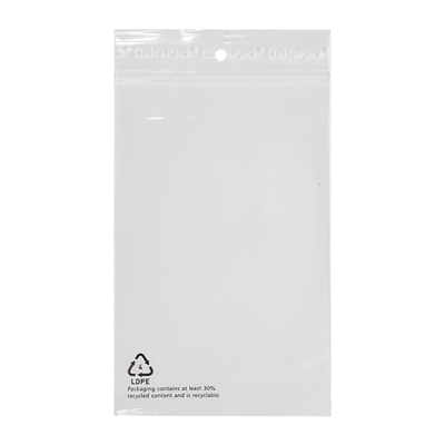 Recycled Gripbags 30% PCR 100 mm x 150 mm Transparent