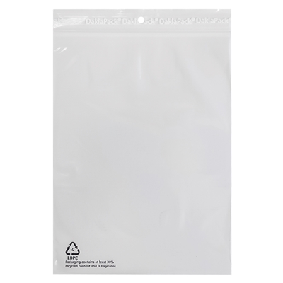 Recycled Gripbags 30% PCR 150 mm x 200 mm Transparent