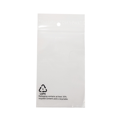 Recycled Gripbags 30% PCR 70 mm x 100 mm Transparent