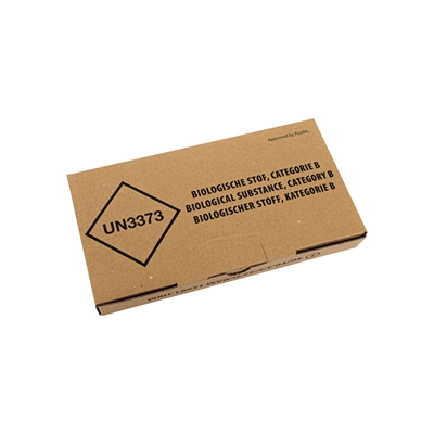 UN3373 shipping box 113 mm x 210 mm Brown